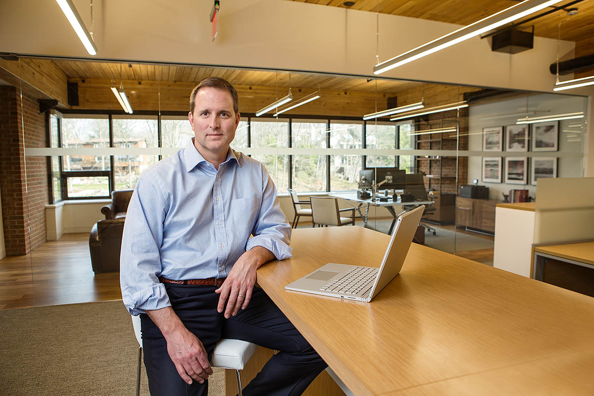 Seth Alvord, Balance Point Capital, photographed for Mergers and Acquisitions magazine.