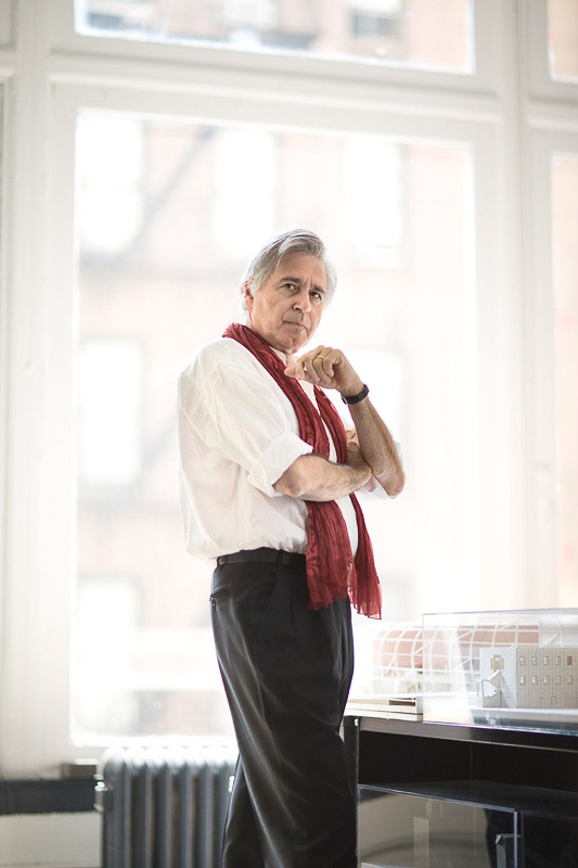 Bernard Tschumi, architect, photographed in NYC for Architect Magazine.